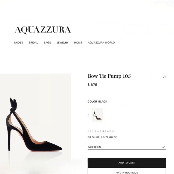 Aquazzura Black Suede Bow Tie Pumps 105 US8.5 / IT38.5 - Picture 10 of 16